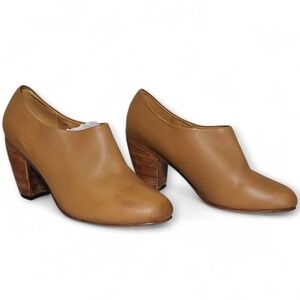 Dieppa Restrepo Lady Shoes US 10 Leather Tan Neutral Heel Ankle Boot Equestrian